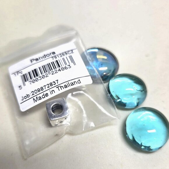 Authentic Pandora Sterling Silver Lucky Dice CZ Bead Charm For Moments Bracelet - Picture 4 of 5